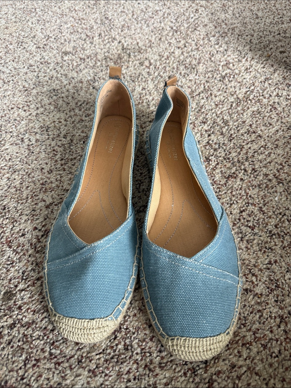 Naturalizer Light Blue Canvas Espadrille Flats